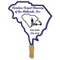 South Carolina State Stock Shape Fan w/ Wooden Stick
